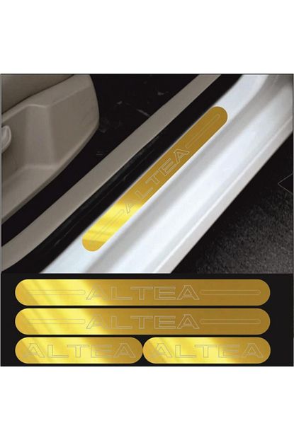 Cix Sari Seat Altea Icin Gold Aynali Pleksi 4lu Set Kapi Esigi Trendyol