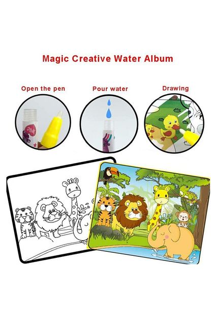 Kelebek Oyuncak Magic Water Jungle Book Sihirli Sulu Boyama Ormanin Kitabi Trendyol