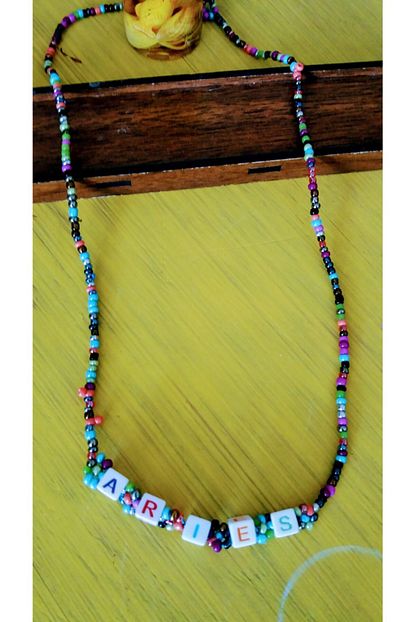 Art Butik Harfli Boncuk Kolye Trendyol