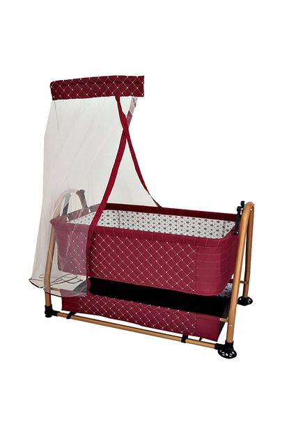 bebegen bebek bordo sepet besik luks keten kumas 55x95 anne yani yatak fiyati yorumlari trendyol