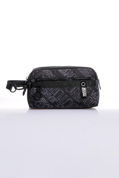Versace Jeans Couture Erkek Siyah Yazili Tras Cantasi E3 Yzbp52 Trendyol