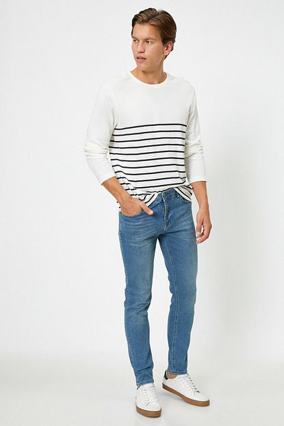 Koton Erkek Yesil Skinny Kot Pantolon 1kam43560ld Trendyol