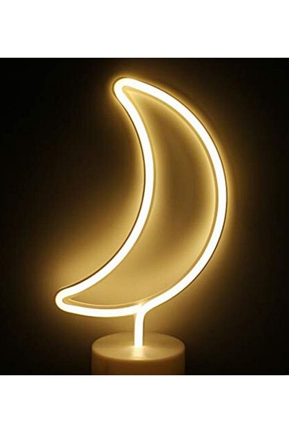 Keskin Hediyelik Neon Ay Isildak Led Isikli Aydinlatma Dekoratif Masa Ustu Lambasi Abajur Trendyol