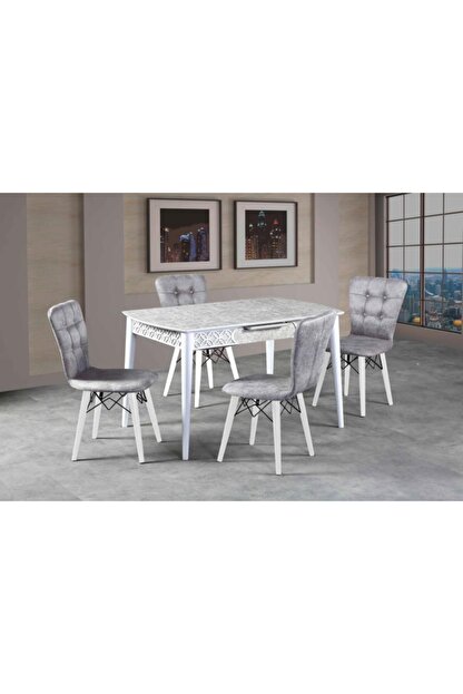 Ozay Beyaz Lost Premium 6 Sandalyeli Yemek Odasi Trendyol