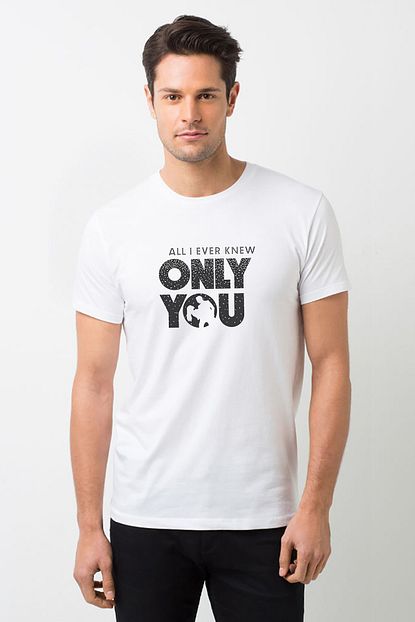 Collage Lucifer Only You Lucifer Chloe Baskili Beyaz Erkek Orme Tshirt T Shirt Tisort T Shirt Trendyol