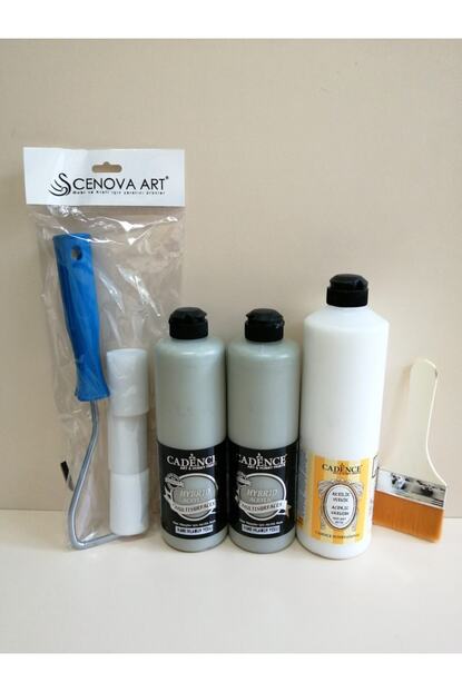 Cadence Hybrit Multisurface Set 2 Adet 500 Ml Ihlamur Yesili 750 Ml Yarimat Vernik Rulo Set Firca Trendyol