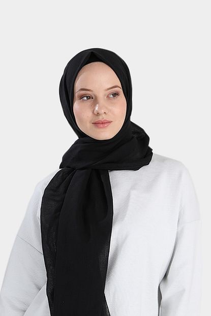 50 Dirhams Kadin Siyah Ince Pamuk Sal Trendyol