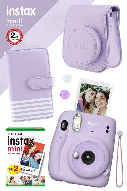 Fujifilm Instax Mini 11 Lila Fotograf Makinesi Ve Hediye Seti 1 Trendyol