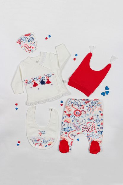 imaj baby kiz bebek kirmizi kanavice desenli hastane cikisi fiyati yorumlari trendyol