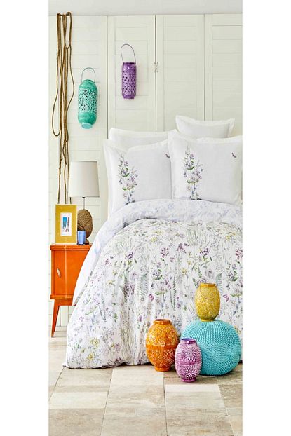 Karaca Home Elizia Lila Rnf Cift Kisilik Nevresim Ve Yastik Seti Trendyol