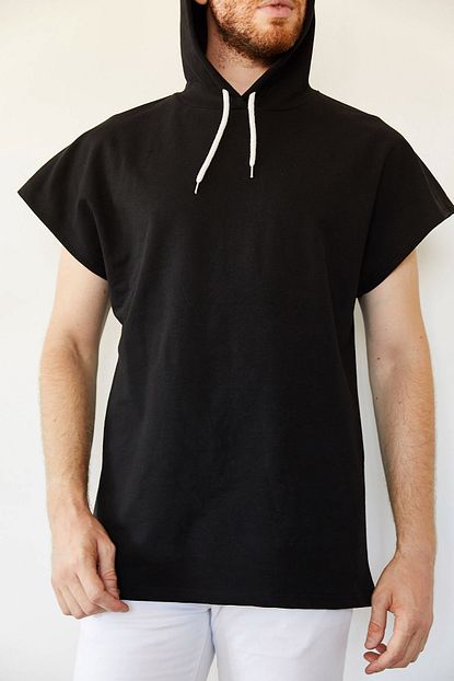 Xhan Erkek Siyah Kolsuz Sweatshirt 0yxe8 44068 02 Trendyol