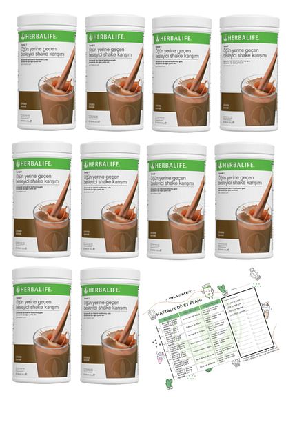 Herbalife Shake Cikolata 5500 Gr 10 Adet Diyet Listesi Ve Promosyon Cantasi Trendyol