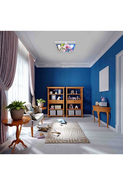 Hayalpenceresi Cicekler Gergi Avize 80x68 Hayal Penceresi Hazir Gergi Tavan Trendyol