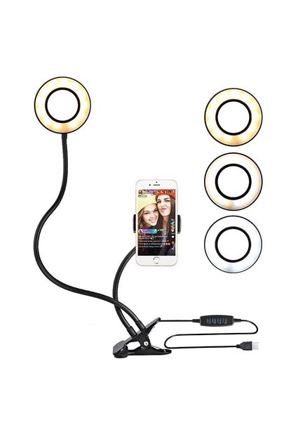 Lux Led Masa Lambasi Led Ring Light Youtuber Light Studyo Isigi Enahsen Trendyol