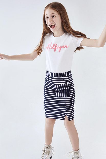 Tommy Hilfiger Kiz Cocuk Cizgili Etek 20sstk4883b Trendyol