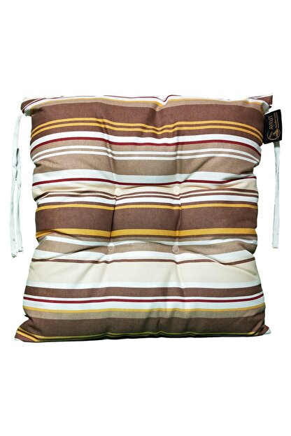 aykut minder kahverengi cizgili pofidik 45x45 kare sandalye minderi fiyati yorumlari trendyol