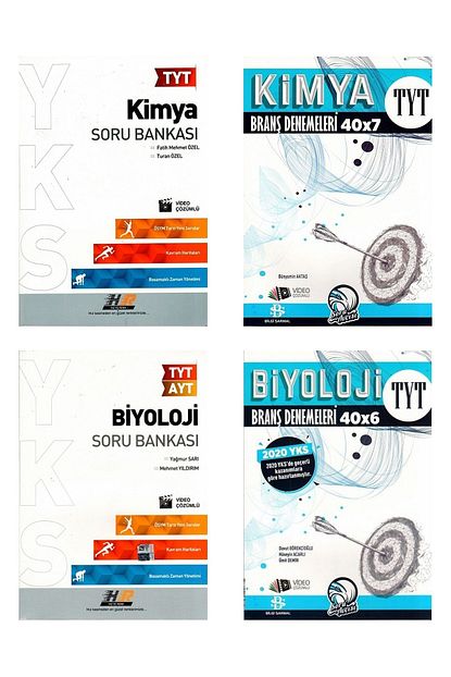 Hiz Ve Renk Yayinlari Bilgi Sarmal Yayinlari Kimya Ve Biyoloji Deneme Soru Bankasi Seti Trendyol