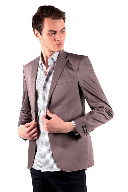 Tas Collection Erkek Gri Parlak Slim Fit Ceket Trendyol