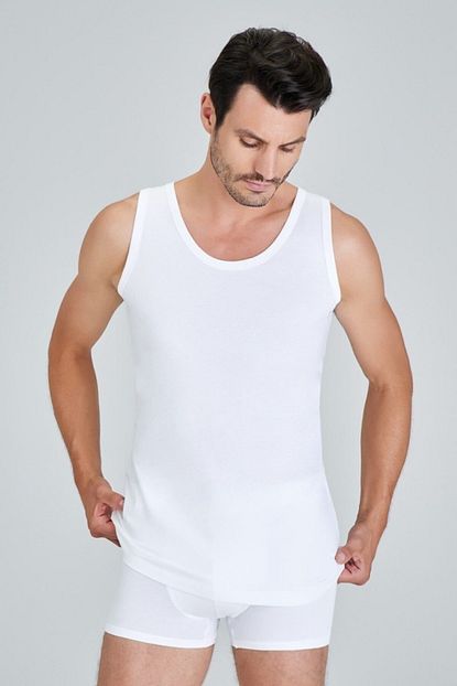 Kom 100 Pamuklu 4 Lu Paket Erkek Atlet Kaliteli Saglikli Rahat Trendyol