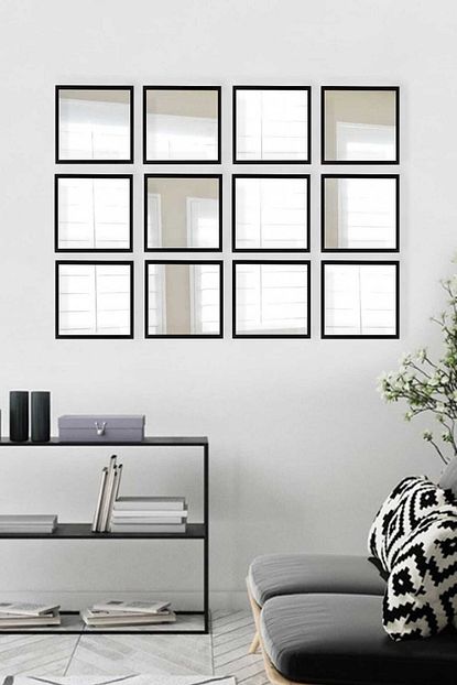 7 Cam Ayna 12 Parcali 24x24 Cm Ince Cerceveli Ayna Trendyol