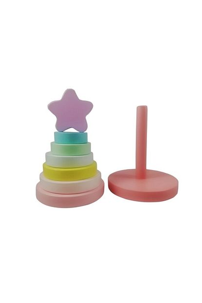 Cocuklar Ahsap Gokkusagi Kule Halkasi Cocuk Yapi Taslari Istifleme Oyuncak Bebek Renkli Kule Montessori Egitim Cocuk Icin Oyuncak Bloklar Aliexpress