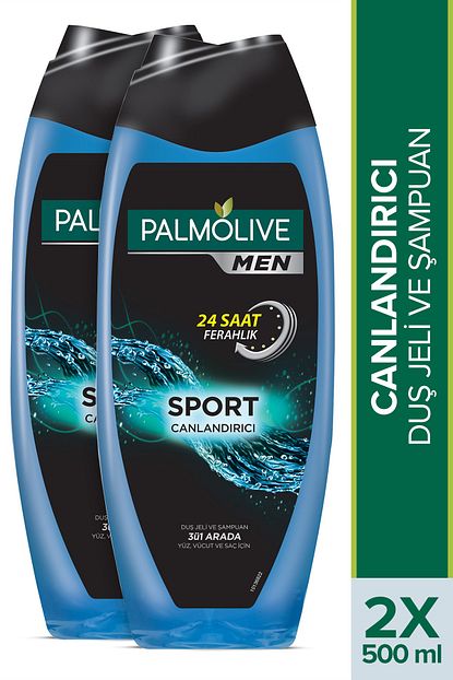 Palmolive Men Sport Canlandirici 3 U 1 Arada Yuz Vucut Ve Sac Icin Dus Jeli Ve Sampuan 500 Ml X 2 Adet Trendyol
