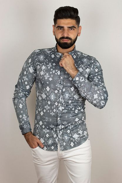 Shehba Plus Barko Erkek Desenli Gomlek Trendyol
