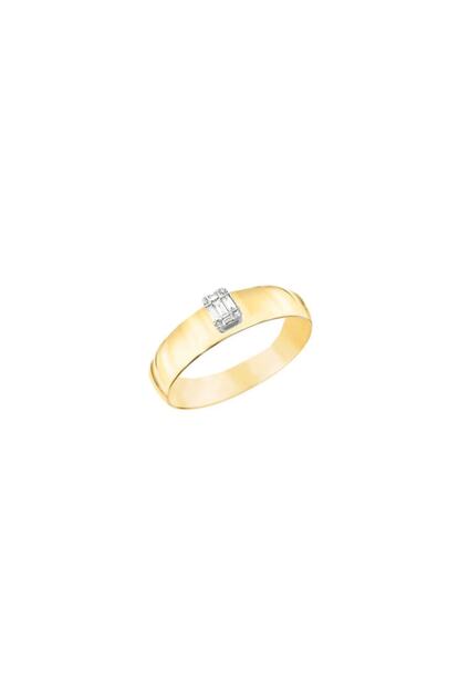 Engingold 0 16ct Pirlanta Baget Tasli Alyans Yuzuk Trendyol