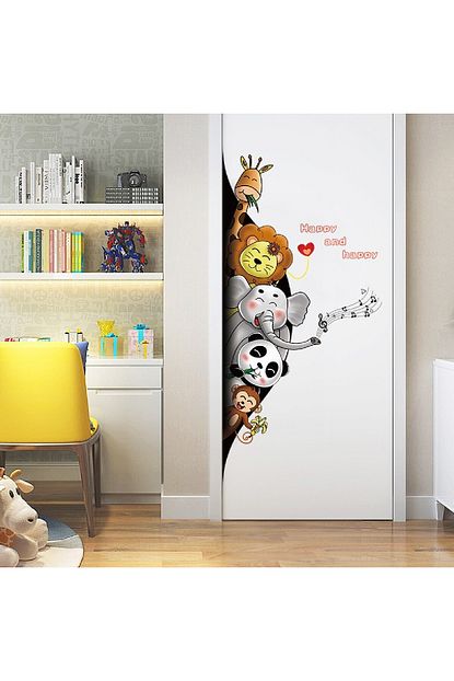 Crystal Kids Sevimli Hayvanlar Bebek Ve Cocuk Odasi Dekorasyonu Kapi Susu Duvar Sticker Trendyol