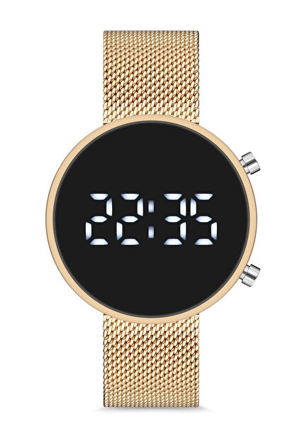 twelve unisex altin renk dijital all enjoy series kol saati fiyati yorumlari trendyol