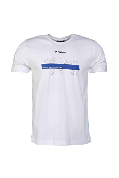 Hummel Oterup Erkek Beyaz Gunluk Stil Tisort 911185 9973 Trendyol