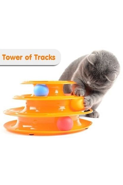 Digerui Rugad 3 Katli Kedi Oyuncagi Tower Of Tracks Trendyol