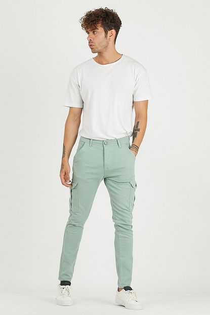 Damga Jeans Erkek Su Yesili Kargo Cep Pantolon Trendyol