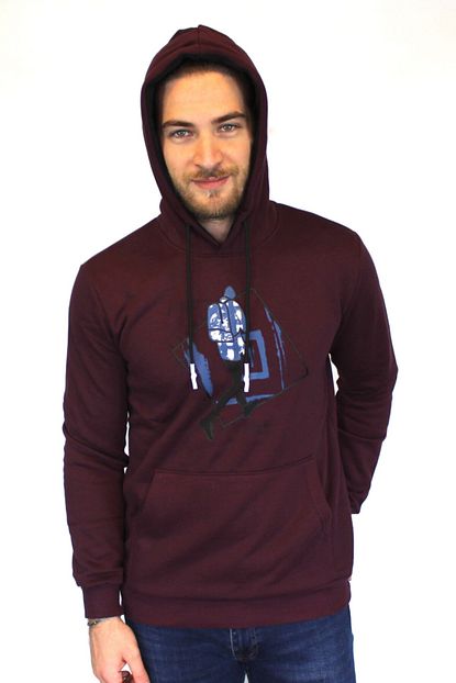Teverler Erkek Bordo Kapsonlu Sweatshirt Tvrlr219044 Trendyol