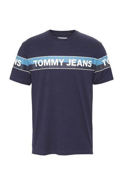 Tommy Hilfiger Erkek Double Stripe Logolu T Shirt Dm0dm07862 Trendyol