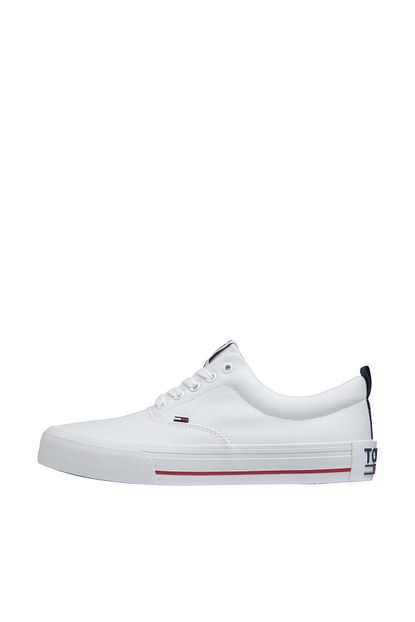 Tommy Hilfiger Erkek Klasik Low Jeans Beyaz Sneaker Em0em00405 Trendyol