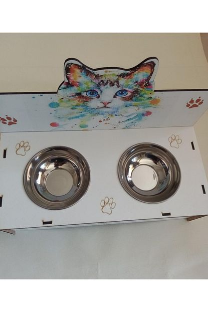 Canpet Kedi Ve Kucuk Irk Kopekler Icim Ahsap Mama Kabi Trendyol