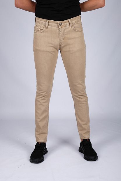 Bombe Erkek Bej Dar Kesim Slim Fit Kot Pantolon 45686bjgmb Trendyol