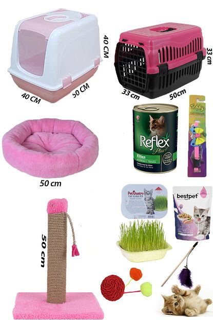 Pet Style Pembe Kedi Tuvalet Ihtiyac Seti 10 Lu Paket Trendyol