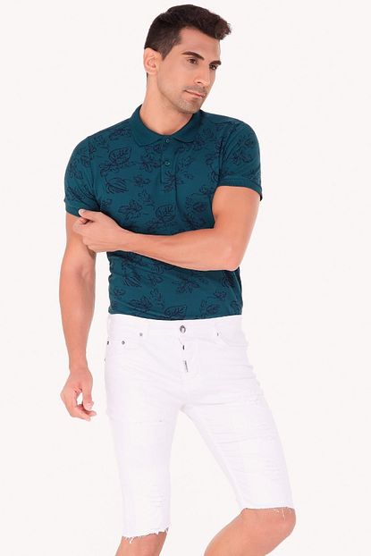 Fulla Moda Beyaz Erkek Kot Sort 19yerk1900124732 Trendyol