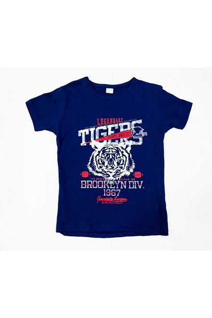Tarz Cocuk Erkek Cocuk Mavi T Shirt Baskili 10 11 12 13 14 15 16 Yas Trendyol