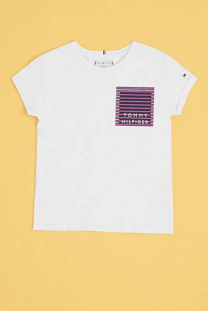 Tommy Hilfiger Kiz Cocuk Beyaz T Shirt Trendyol