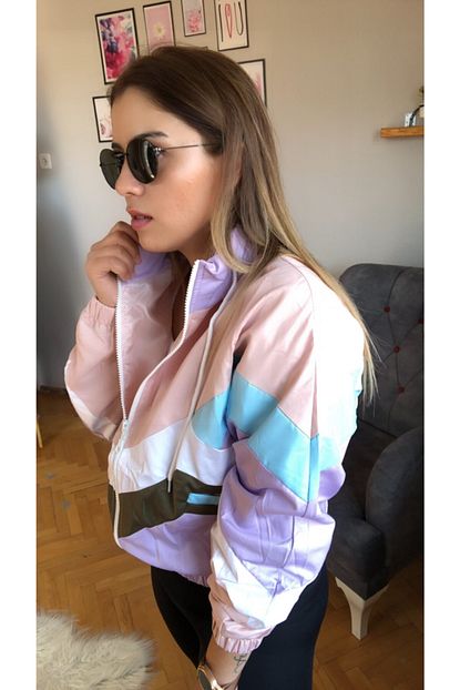 Lucyfashionnn Kadin Renkli Yagmurluk Trendyol