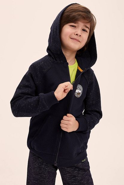 Defacto Mavi Genc Erkek Kapsonlu Renk Bloklu Reglan Kollu Fermuarli Hirka Trendyol