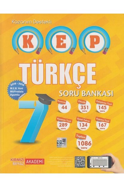 Kitapzum Kirmizi Beyaz Yayinlari 7 Sinif Turkce Soru Bankasi Trendyol