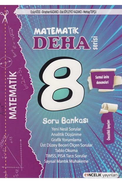 Oncelik Yayinlari 8 Sinif Matematik Deha Serisi Soru Bankasi Trendyol