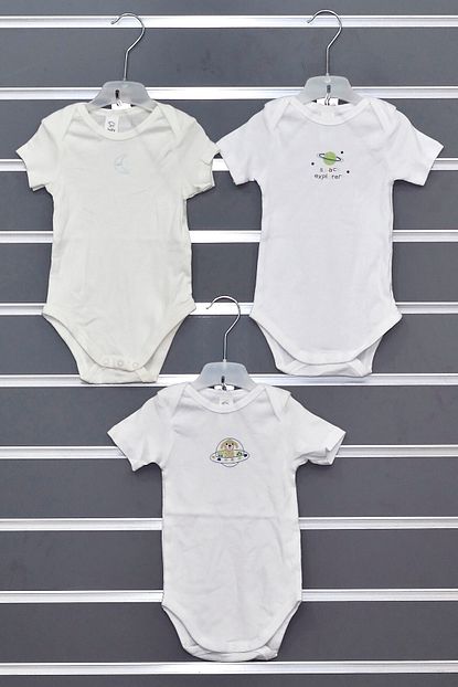 C A Unisex Bebek Beyaz Body 6 Li Paket Trendyol