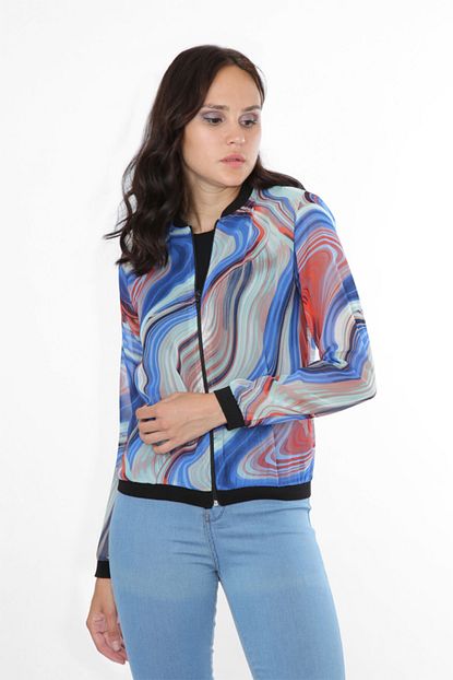 Viking S Line Kadin Renkli Sifon Mont Trendyol