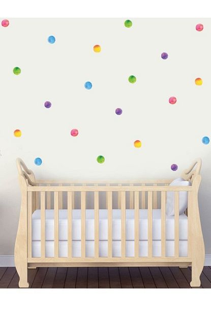 Mita Renkli Puantiyeler Bebek Odasi Sticker Trendyol