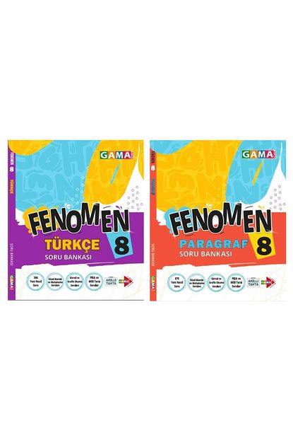 Gama Yayinlari Gama 8 Sinif Fenomen Turkce Paragraf Soru Bankasi Seti 2 Kitap Trendyol